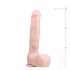 Easytoys - Grote zuignap dildo met ballen (29,5 cm) - huidskleur