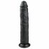 Easytoys - zuignap grote dildo (28,5 cm) - zwart