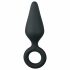 Easytoys Pointy Plug - anale dildo met trekkingsring - medium (zwart)