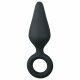 Easytoys Pointy Plug - anale dildo met trekkingsring - medium (zwart)