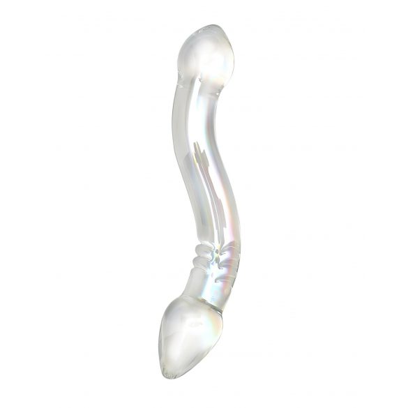 Rimba Valeria - dubbele glazen dildo (transparant)