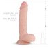 Real Fantasy Glynn - realistische dildo met ballen - 25cm (natuurlijk)