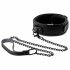 Blaze - halsband met riem (zwart)