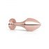 Rosy Gold Butt Plug - anale plug met zwarte steen (rosegoud)