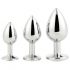 Gleaming Love - anale plug set - zilver (3-delig)