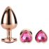 Gleaming Love - hartvormige anale plug set - rosegoud (3-delig)