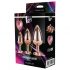 Gleaming Love - hartvormige anale plug set - rosegoud (3-delig)