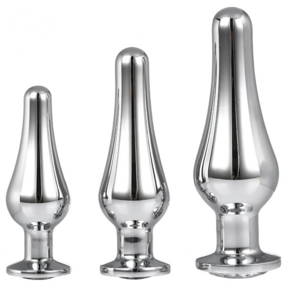 Stralende Liefde - anaal dildo set - zilver (3-delig)