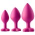 Flirts anale training kit - anale plug set (3 stuks) - roze