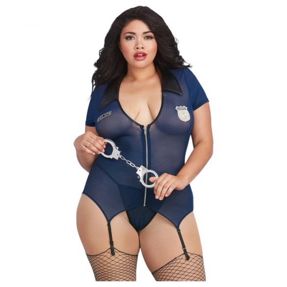 Dreamgirls Plus Size - politie kostuum (blauw)