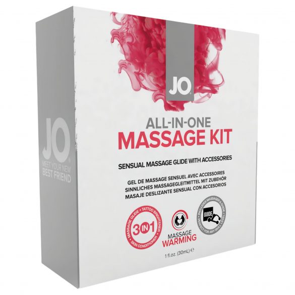 System JO All-in-one - verwarmende glijmiddel en massage set (3 stuks)