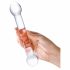 GLAS - dubbele, doorzichtige G-spot glazen dildo