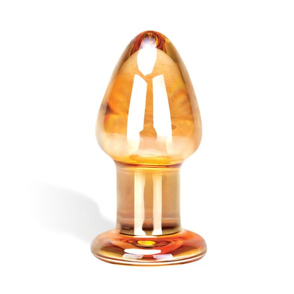 GLAS Over Easy - glazen anale dildo (goud)