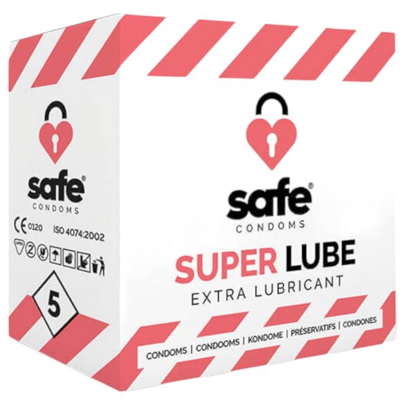 SAFE Super Lube - extra glijmiddel condooms (5 stuks)