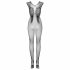 Obsessive N112 - mouwloze net catsuit - zwart (S-L)