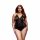 BACI Plus Size - Halterneck Sheer Bodysuit, Black (XL-XXL) 