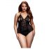 /BACI Plus Size - halternek, doorzichtige body - zwart (XL-XXL)