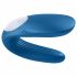 Satisfyer Dubbele Walvis - tweemotorige paren vibrator (blauw)