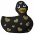 My Duckie Romance 2.0 - waterdichte eend clitoris vibrator (zwart-goud)