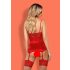 Obsessive Lovica - kanten jarreteltop en string (rood)