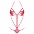 Obsessive Luiza - tulpen kanten body - rood (S/M)