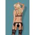 Obsessive 810-SEG-1 - kant kanten lingerie set (zwart) - L/XL