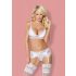 Obsessive 810-SEG-2 - kanten lingerieset (wit)