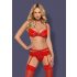 Obsessive Heartina - lingerie set (rood) - L/XL