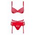 Obsessive Heartina - lingerie set (rood) - L/XL