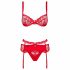 Obsessive Heartina - lingerie set (rood) - L/XL