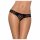 Obsessive Miamor - open string met steentjes (zwart) - L/XL