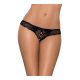 Obsessive Miamor - open string met steentjes (zwart) - L/XL