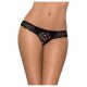 Obsessive Miamor - open string met steentjes (zwart) - L/XL