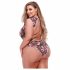 Baci Plus Size - bloemen, kanten body