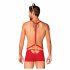 Obsessive Mr Reindy - mannen rendier kostuum (3-delig) - rood