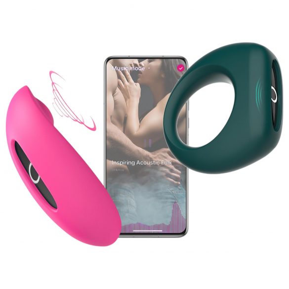 Magic Motion - koppelingvibrator set (roze-groen)